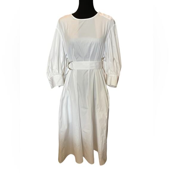 New ~ NORDSTROM ~ Puff Sleeve Belted 100%  Cotton Dress ~ VACAY CRUISE - Picture 2 of 11